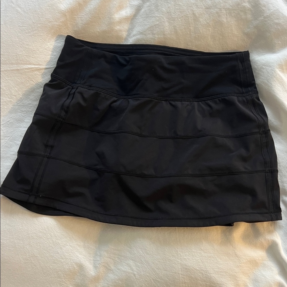 Black Athletic Skort - Layered Panel Design